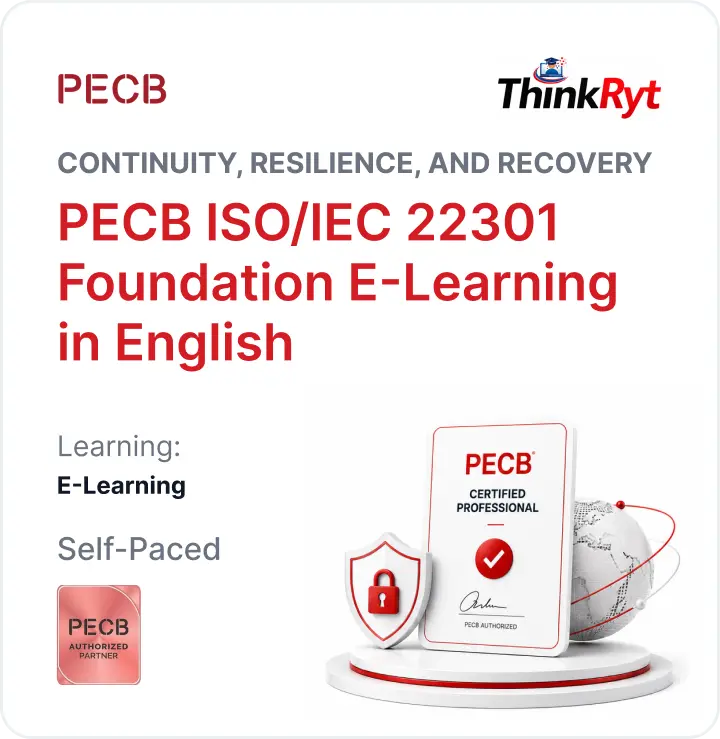PECB ISO/IEC 22301 Foundation E-Learning in English