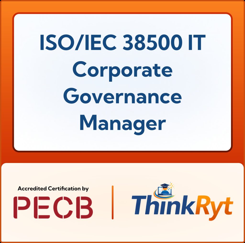 PECB ISO/IEC 38500 IT Corporate Governance Manager – Self Study with ...